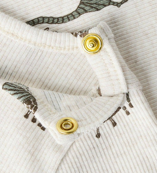 Name It Romper l/s - Rib - Noos - NbmFridolin - Peyote Melange/A - Name It - 1½ jaar (86) - Rompers Lange Mouw