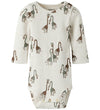Name It Romper l/s - Rib - Noos - NbmFridolin - Peyote Melange/A - Name It - 1½ jaar (86) - Rompers Lange Mouw