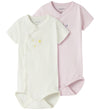 Name It Romper s/s - NbfVubie - 2-pack - Wieg Roze/Cloud Danser - Name It - 1½ jaar (86) - Rompers Korte Mouw