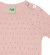FUB Romper s/s - Pale Rose m. Pointelle - FUB - 1 jaar (80) - Rompers Korte Mouw