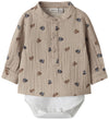 Name It Hemdromper l/s - NbmDutty - Chateau Gray - Name It - 1½ jaar (86) - Rompers Lange Mouw