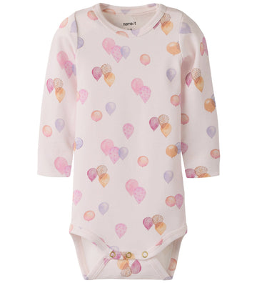 Name It Romper l/s - Katoen/Modaal - NbfDelilah - Carinaria/AOP - Name It - 56 - Rompers Lange Mouw