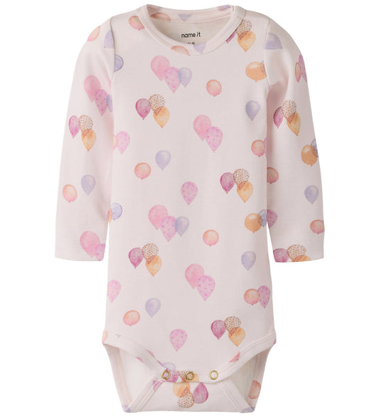 Name It Romper l/s - Katoen/Modaal - NbfDelilah - Carinaria/AOP - Name It - 56 - Rompers Lange Mouw