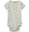 Wheat Romper s/s - Linet - Summer Blue Citrus - Wheat - 74 - Rompers Korte Mouw