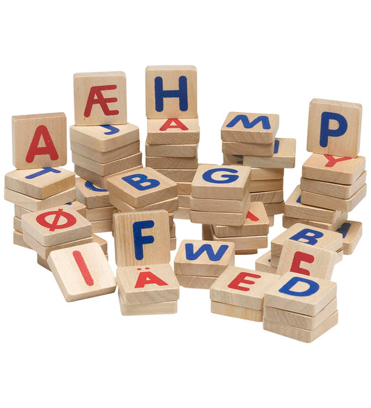 Krea Magneten - 67 st. - Hout - Grote Letters - Krea - OneSize - Magnetisch speelgoed