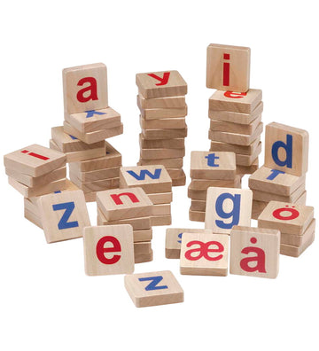 Krea Magneten - 67 st. - Hout - Klein Letters - Krea - OneSize - Magnetisch speelgoed