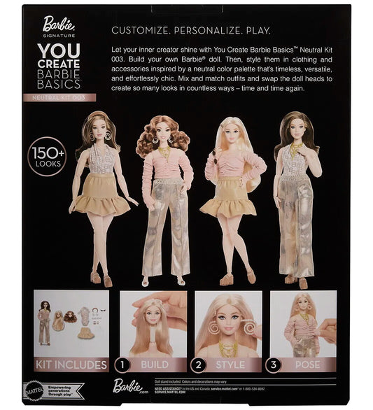 Barbie Pop - 29 cm - Signature - Jij creëert - Neutral Kit - Barbie - OneSize - Poppen