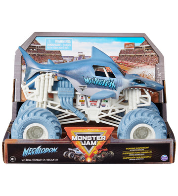 Monster Jam Truck - 1:24 - Gegoten metaal - Megalodon - Monster Jam - OneSize - Auto´s