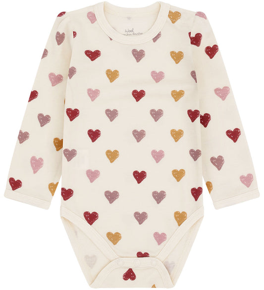 Hust and Claire Romper l/s - HcBaloo - Off White - Hust and Claire - 68 - Rompers Lange Mouw