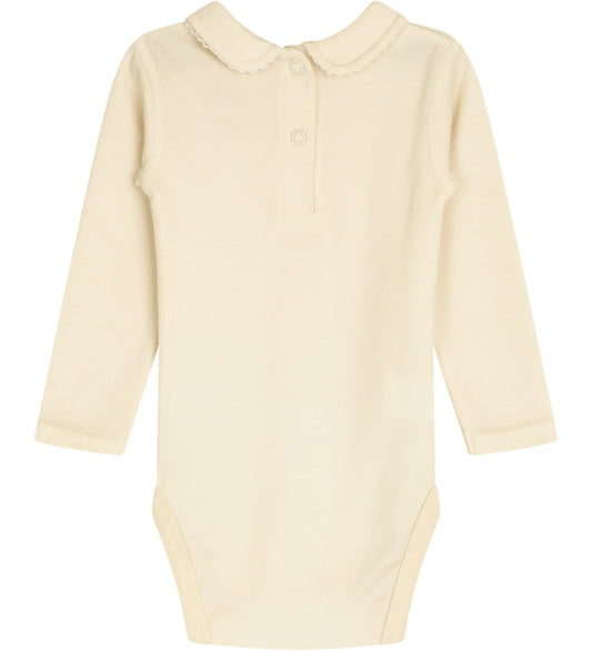 Hust and Claire Romper l/s - HcBeate - Ivory - Hust and Claire - 2 jaar (92) - Rompers Lange Mouw