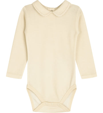Hust and Claire Romper l/s - HcBeate - Ivory - Hust and Claire - 2 jaar (92) - Rompers Lange Mouw