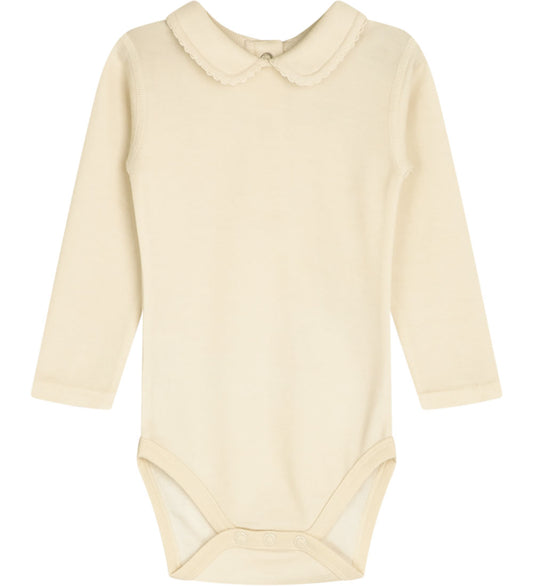 Hust and Claire Romper l/s - HcBeate - Ivory - Hust and Claire - 2 jaar (92) - Rompers Lange Mouw