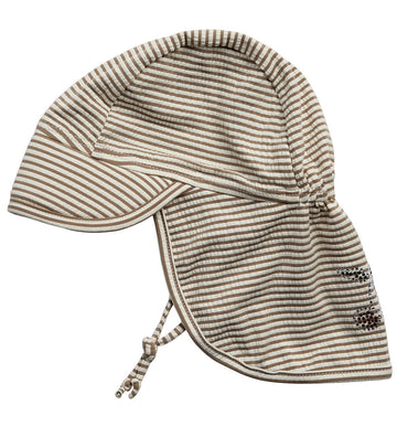 Sofie Schnoor Zonnehoed - SisiKB - Warm Stone Stripe - Sofie Schnoor - 4-9 mnd - Zwemhoedjes