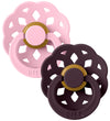 BIBS Bohemen Fopspenen - Maat 2 - Rond - 2-pack - Roze/Plum - BIBS - 6-18 mnd - Fopspenen