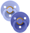 BIBS Colour Fopspenen - Maat 2 - Rond - 2-pack - Hush/Grape - BIBS - 6-18 mnd - Fopspenen