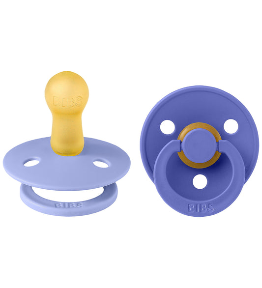 BIBS Colour Fopspenen - Maat 2 - Rond - 2-pack - Hush/Grape - BIBS - 6-18 mnd - Fopspenen
