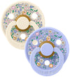 BIBS x Liberty Colour Fopspenen - Maat 1 - Rond - 2-pack - Chloe - BIBS - 0-6 mnd - Fopspenen