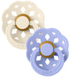 BIBS Bohemen Fopspenen - Maat 2 - Rond - 2-pack - Ivory/Hush - BIBS - 6-18 mnd - Fopspenen