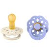 BIBS Bohemen Fopspenen - Maat 2 - Rond - 2-pack - Ivory/Hush - BIBS - 6-18 mnd - Fopspenen