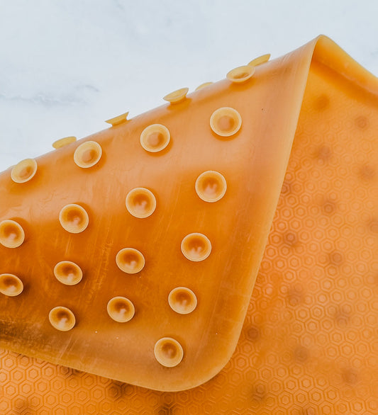 Hevea Douchemat - Natuurlijk Rubber - 52x52 cm - Wave Square - N - Hevea - OneSize - Douchematten