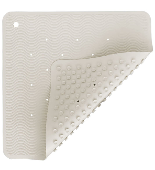Hevea Douchemat -Natuurlijk Rubber - 52x52 cm - Wave Square - Ma - Hevea - OneSize - Douchematten
