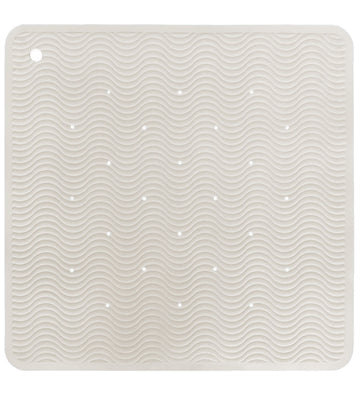 Hevea Douchemat -Natuurlijk Rubber - 52x52 cm - Wave Square - Ma - Hevea - OneSize - Douchematten