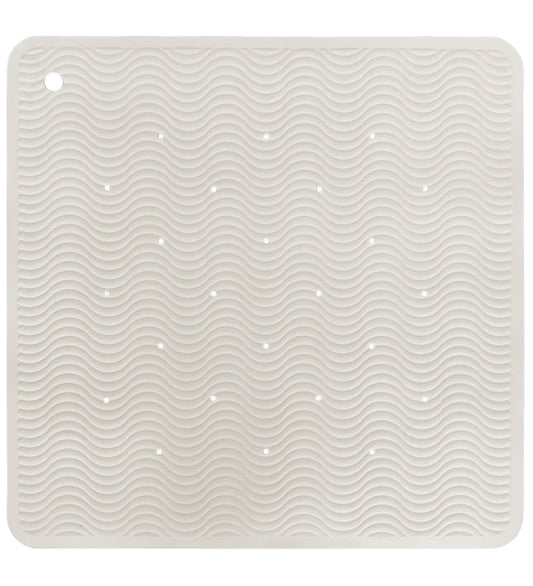 Hevea Douchemat -Natuurlijk Rubber - 52x52 cm - Wave Square - Ma - Hevea - OneSize - Douchematten