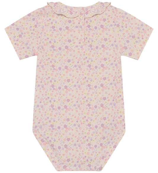 Minymo Romper s/s - AOP - Vanilla Ice - Minymo - 68 - Rompers Korte Mouw