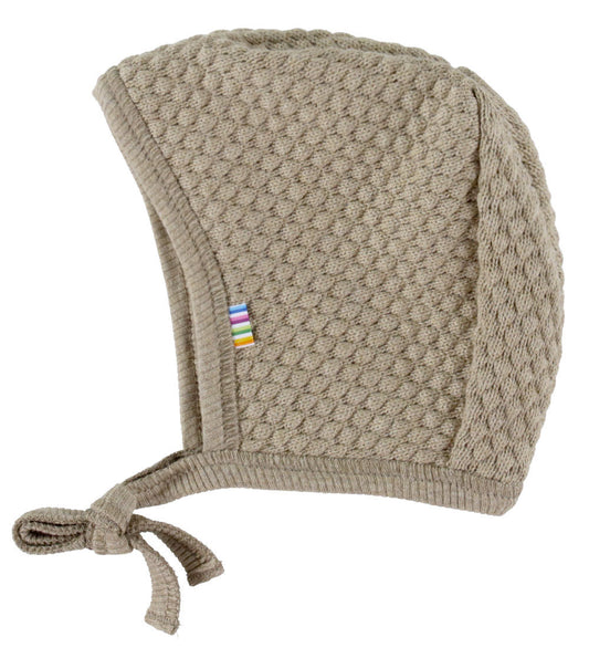 Joha Babymuts - 2-lag - Gebreid - Donker Beige - Joha - 37 cm - Babymutsen