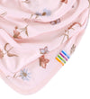 Joha Babyslabbetje - Bamboe - Roze m. Bloemen - Joha - OneSize - Kwijlsjaaltjes