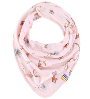 Joha Babyslabbetje - Bamboe - Roze m. Bloemen - Joha - OneSize - Kwijlsjaaltjes