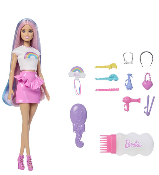 Barbie Pop - 30 cm - Rainbow Sparkle Haar - Barbie - OneSize - Poppen