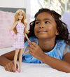 Barbie Pop - 30 cm - Fashionista - Roze Deken Kant m. Gips - Barbie - OneSize - Poppen