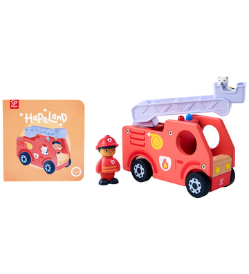 Hape Brandweerwagen - Het Brullende vier Truck m. Geluid - Hape - OneSize - Auto´s