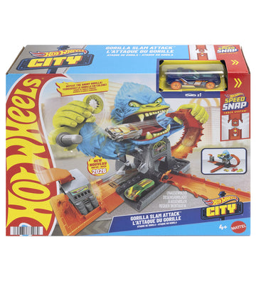 Hot Wheels Racebaan - City Gorilla Modder Attack - Hot Wheels - OneSize - Racebanen