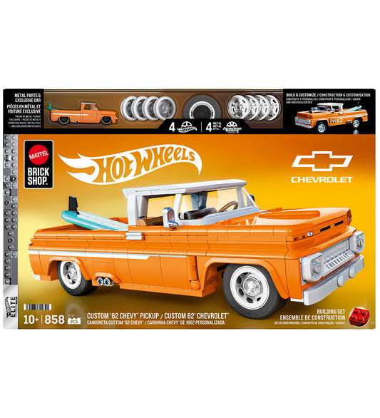 Hot Wheels Brick Shop Set - Elite Series - Custom '62 Chevy Pick - Hot Wheels - OneSize - Blokken