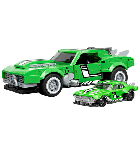 Hot Wheels Brick Shop Set - Speed Serie - '68 Camaro - 289 Onder - Hot Wheels - OneSize - Blokken