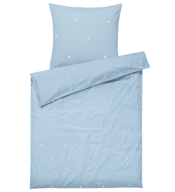 Juna Beddengoed - Baby - Daisy - Lichtblauw m. Bloemen - Juna - Baby - Beddengoed - Baby