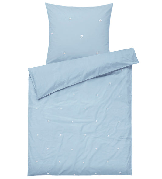 Juna Beddengoed - Baby - Daisy - Lichtblauw m. Bloemen - Juna - Baby - Beddengoed - Baby