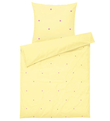 Juna Beddengoed - Baby - Daisy - Geel m. Bloemen - Juna - Baby - Beddengoed - Baby