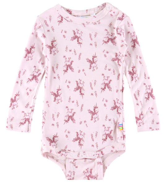 Joha Romper l/s - Bamboe - Roze m. Eenhoorns - Joha - 90 - Rompers Lange Mouw