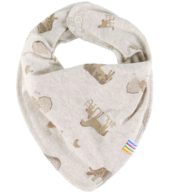 Joha Babyslabbetje - Licht Beige m. Boederijdieren - Joha - OneSize - Kwijlsjaaltjes