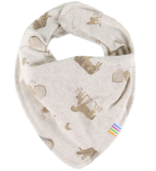 Joha Babyslabbetje - Licht Beige m. Boederijdieren - Joha - OneSize - Kwijlsjaaltjes