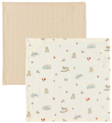 Cam Cam Washanden - Mousseline - 4-pack - Vintage Speelgoed - Cam Cam - OneSize - Washandjes