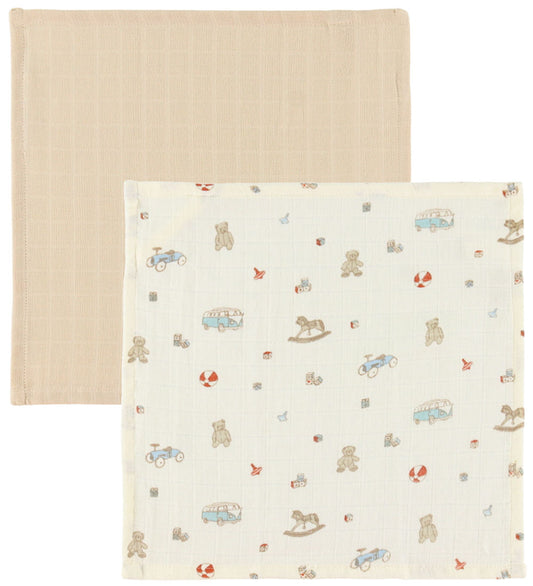 Cam Cam Washanden - Mousseline - 4-pack - Vintage Speelgoed - Cam Cam - OneSize - Washandjes