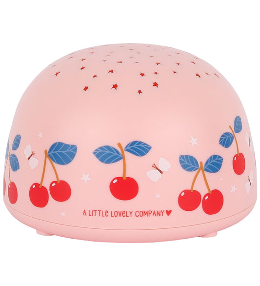 A Little Lovely Company Projectielamp - 14x9 cm - Kersen - A Little Lovely Company - OneSize - Nachtlampen