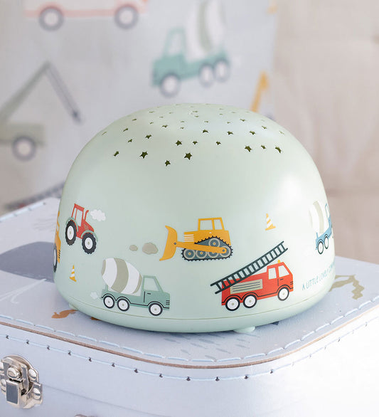 A Little Lovely Company Projectielamp - 14x9 cm - Voertuigen - A Little Lovely Company - OneSize - Nachtlampen
