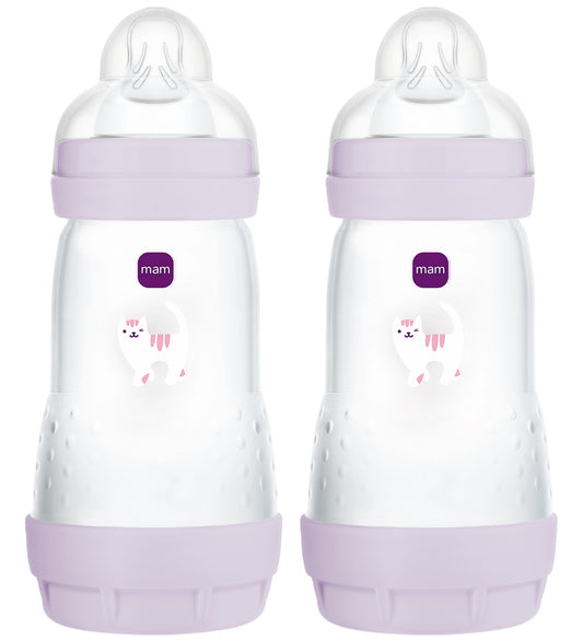 Mam Babyflesje - Easy Start Anti-colic - 260ml - 2-pack - Paars - MAM - OneSize - Babyflesjes