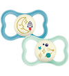 Mam Gloeiende spenen - Air Nacht - 2-pack - 6-16 mnd. - Petrol/L - MAM - OneSize - Fopspenen