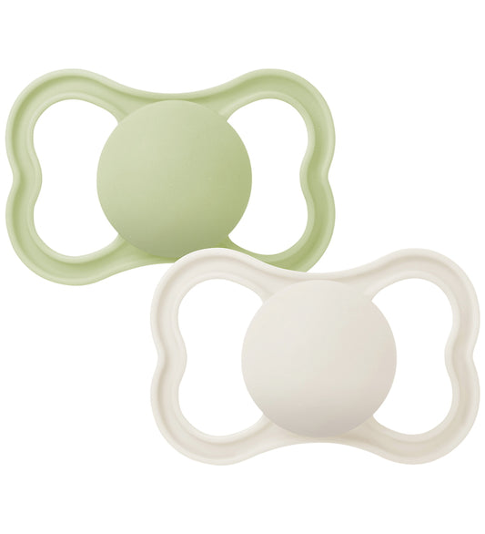 Mam Fopspenen - Air - 2-pack - 6-16 mnd. - Lichtgroen/Crème - MAM - OneSize - Fopspenen